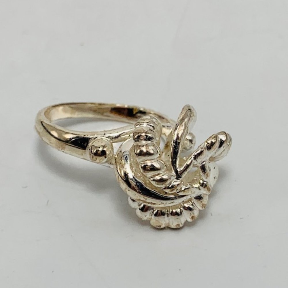 Vtg .925 Dome Shape Silver Statement Ring - Size 7 - image 5